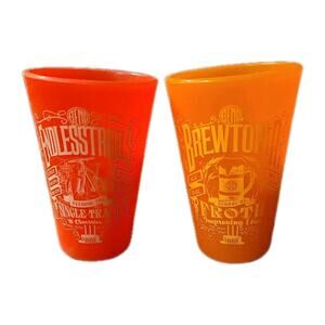 SILIPINT lot of 2 BEND OREGON Beer silicone 16oz cups dog-town Brewtopia Unbreak